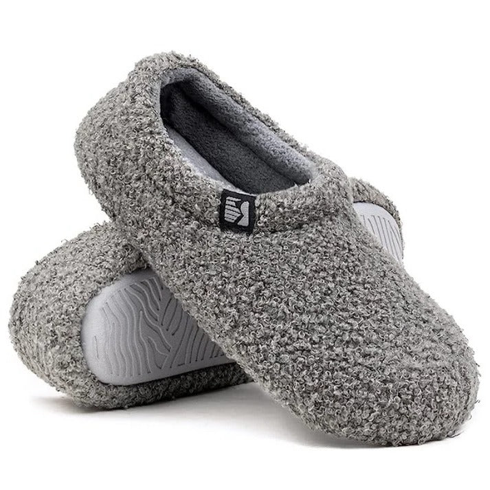 Fleece Indoor Slipper with Memory Foam Cushioning and Closed Back Heel Grip