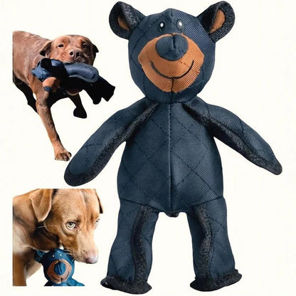 Tough Chew Resistant Plush Bear Toy for Dogs