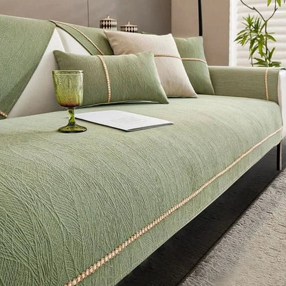 Stretch Sofa Slipcover with Textured Grip Backing and Machine Wash Care