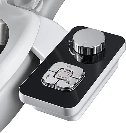 Cold Water Bidet Seat Attachment with Dual Nozzle and Self-Cleaning Function