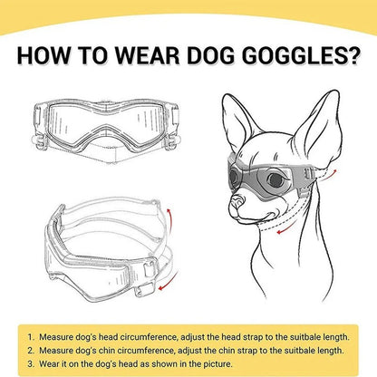 Ventilated Dog Goggles with Adjustable Strap