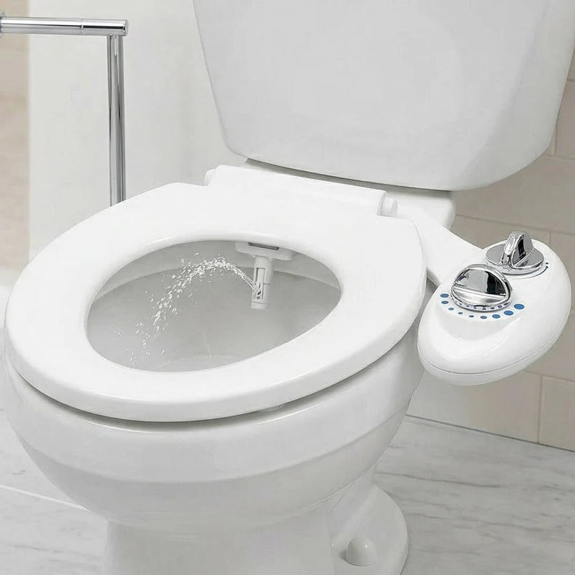 Single Nozzle Bidet Toilet Attachment with Adjustable Water Pressure Control
