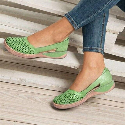 Slip on Mesh Flats for Women with Wide Toe Box and Cushioned Insole in Seven Colors