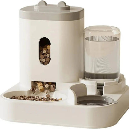 Pet Feeder and Water Dispenser with Gravity Feed for Cats and Dogs