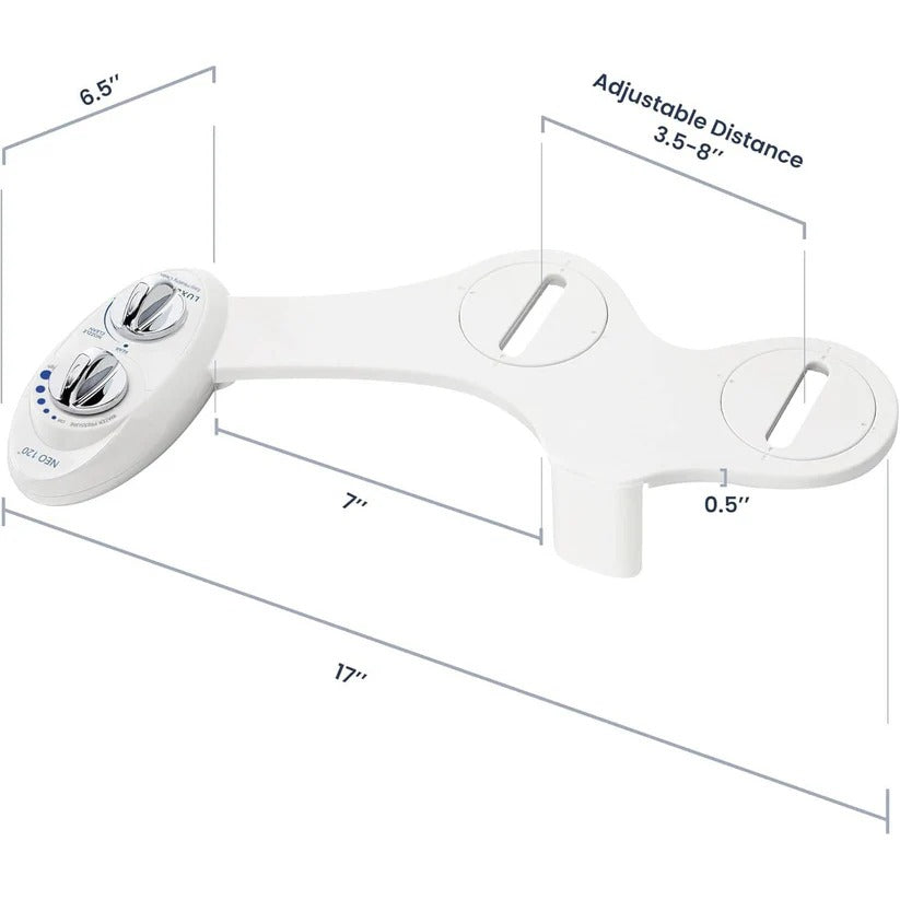 Single Nozzle Bidet Toilet Attachment with Adjustable Water Pressure Control