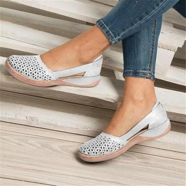 Slip on Mesh Flats for Women with Wide Toe Box and Cushioned Insole in Seven Colors