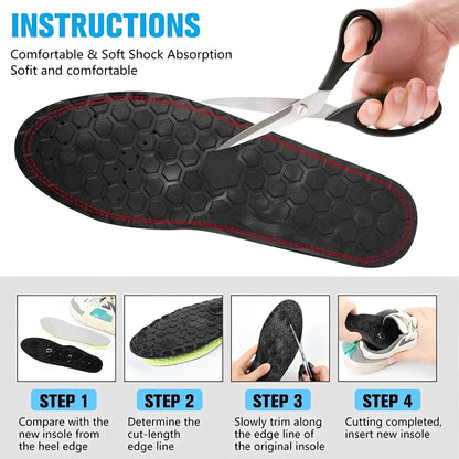 Magnetic Comfort Insoles with Cushioning and Arch Support