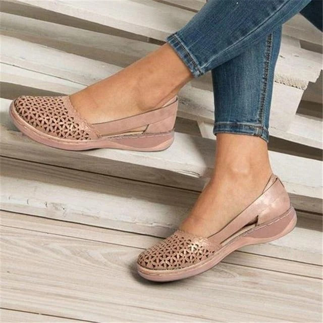 Slip on Mesh Flats for Women with Wide Toe Box and Cushioned Insole in Seven Colors