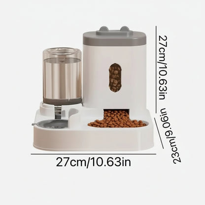 Pet Feeder and Water Dispenser with Gravity Feed for Cats and Dogs