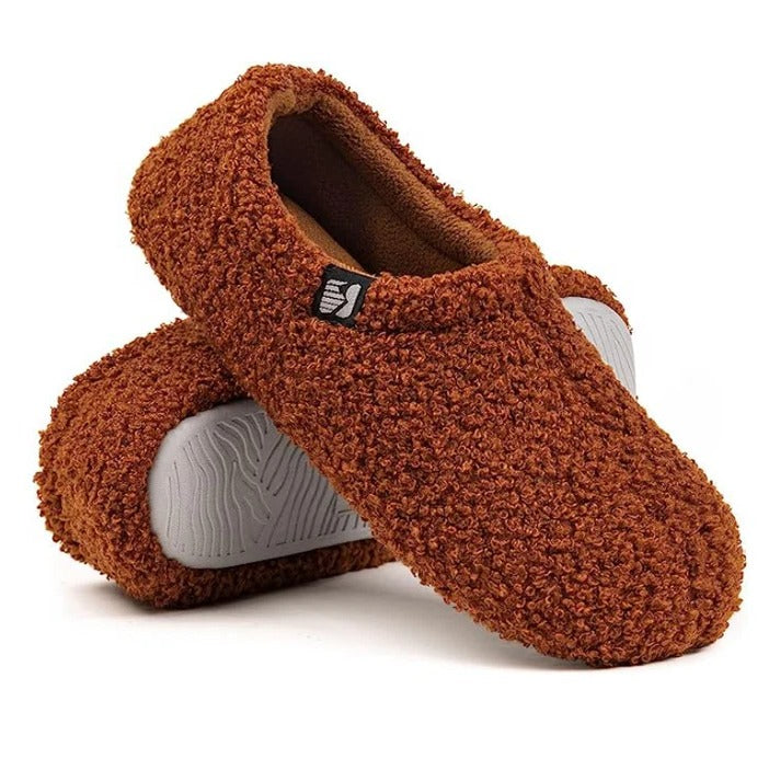 Fleece Indoor Slipper with Memory Foam Cushioning and Closed Back Heel Grip