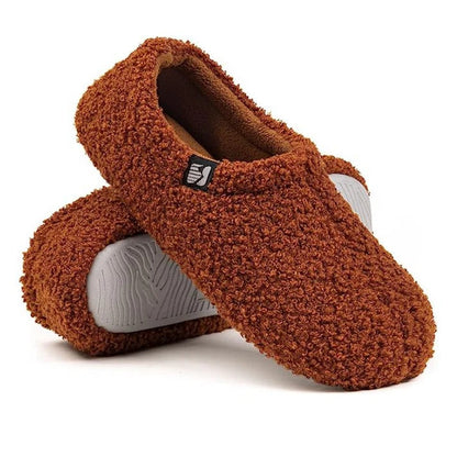 Fleece Indoor Slipper with Memory Foam Cushioning and Closed Back Heel Grip
