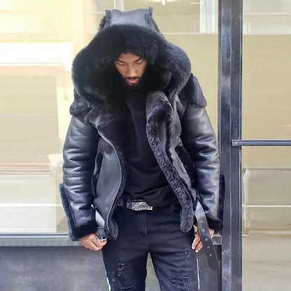 Mens Outdoor Jacket with Wind Blocking PU Material and Anti Theft Pockets for Fall Winter