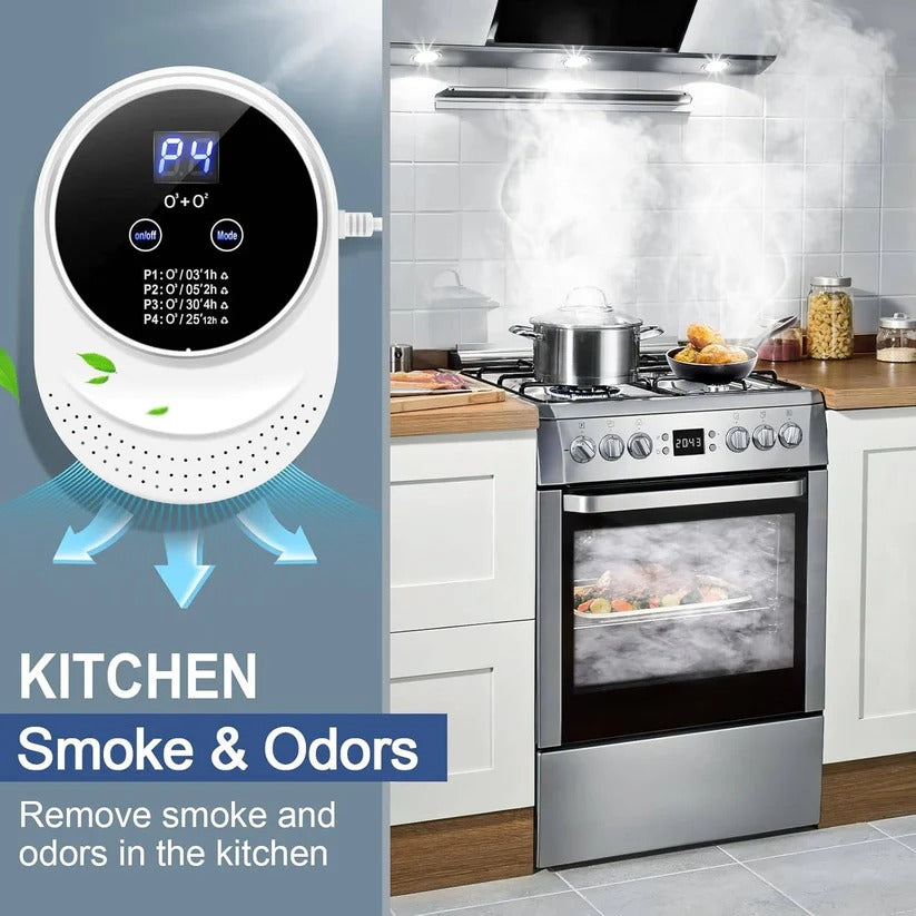Plug In Odor Control Device with Programmable Cycles for Indoor Use