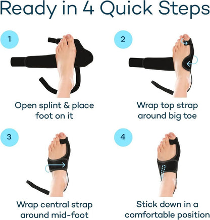 Adjustable Toe Splint Brace for Bunion Support, 2 Pack
