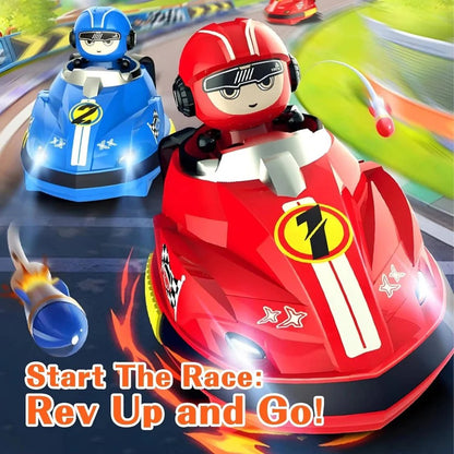 Remote Control Bumper Car Set with Eject Feature, 2 Pack for Kids