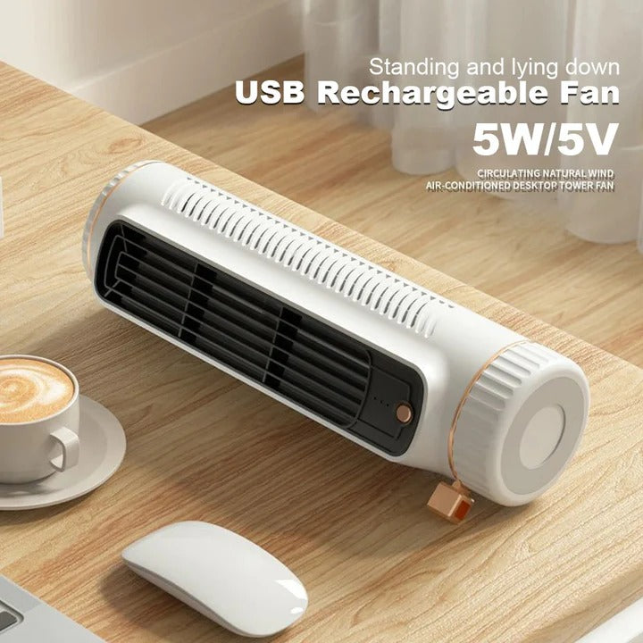 Modern Portable Bladeless Tower Fan for Home Office Cooling