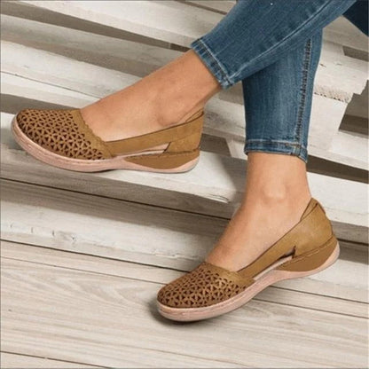 Slip on Mesh Flats for Women with Wide Toe Box and Cushioned Insole in Seven Colors
