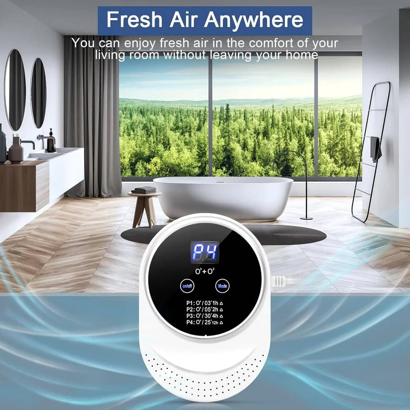 Plug In Odor Control Device with Programmable Cycles for Indoor Use