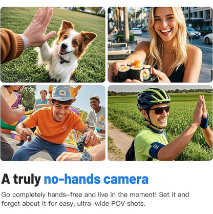 Magnetic 4K Action Camera for Cycling with 120 Degeree Wide Lens