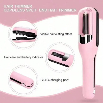 Portable Split End Trimmer with Type C Rechargeable Battery