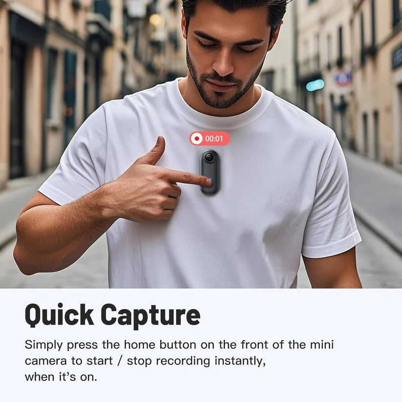 Magnetic 4K Action Camera for Cycling with 120 Degeree Wide Lens