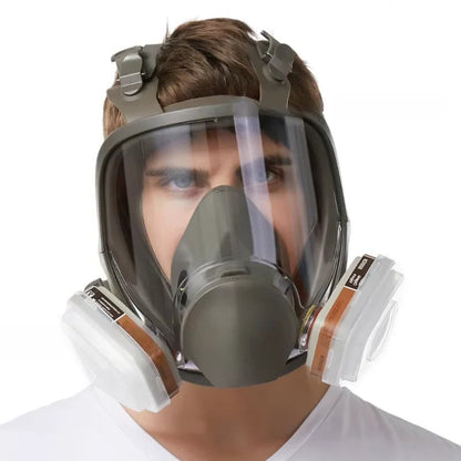 Full Face Respirator Mask with Anti Fog Lens and Silicone Seal