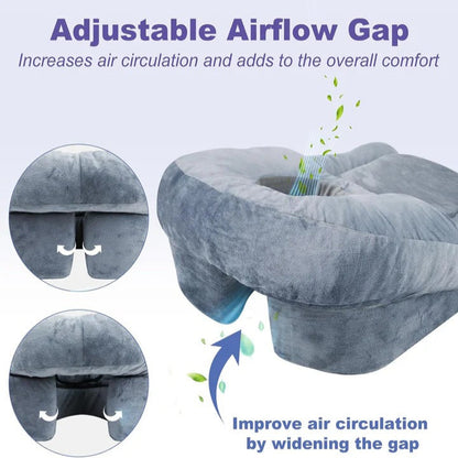 Face Down Support Pillow with Face Cavity Opening
