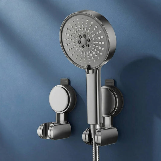 No Drill Adhesive Shower Head Holder, Adjustable 360 Degree Wall Mount Bracket
