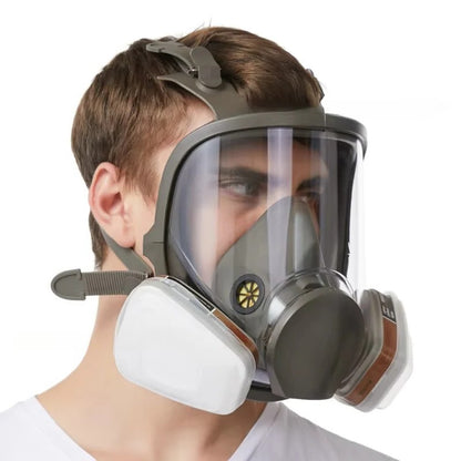 Full Face Respirator Mask with Anti Fog Lens and Silicone Seal