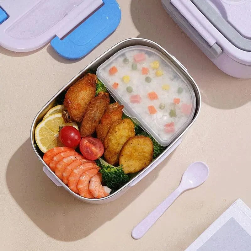 Plug-In Electric Heated Lunch Box with Insulated Container for Car Office and Travel Meals