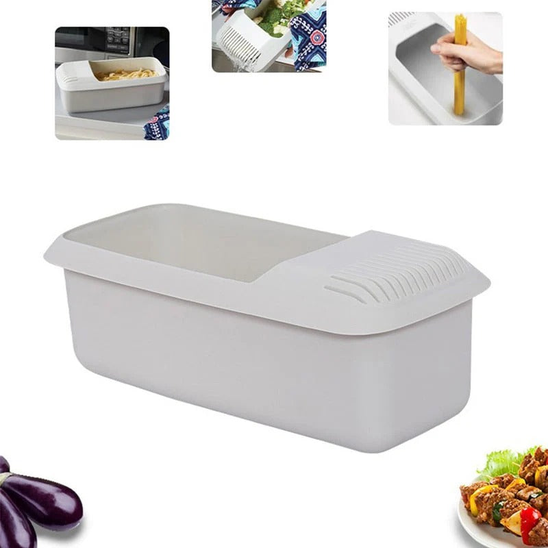 Pasta Microwave Cooker with Built In Strainer and Handles