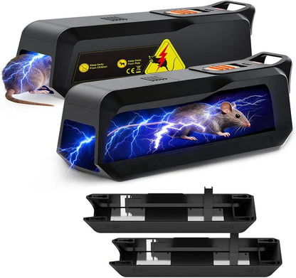 Electronic Rodent Zapper Trap with No Touch Disposal for Indoor Use, 2 Pack