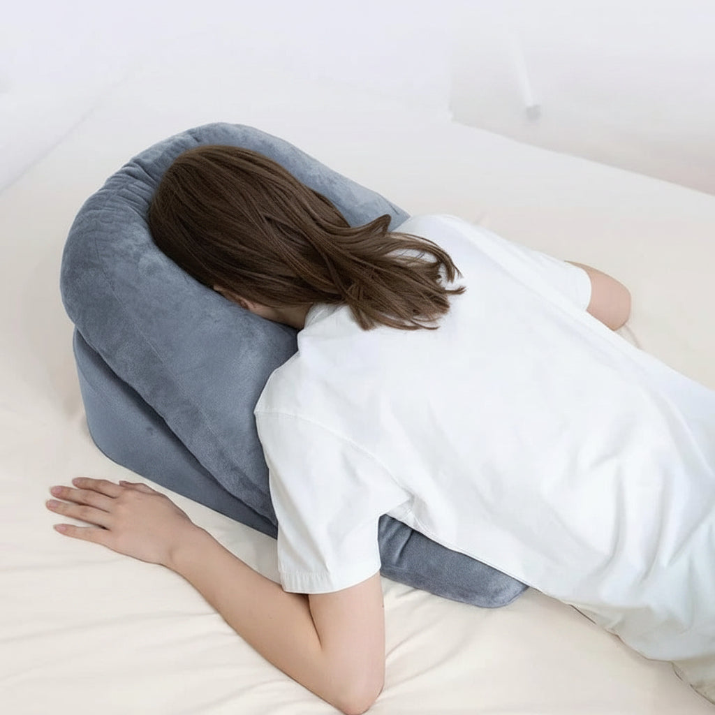Face Down Support Pillow with Face Cavity Opening