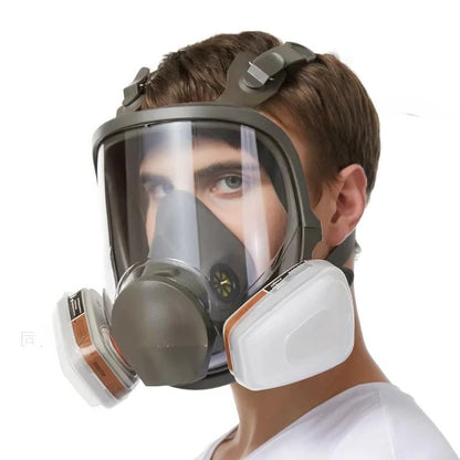 Full Face Respirator Mask with Anti Fog Lens and Silicone Seal