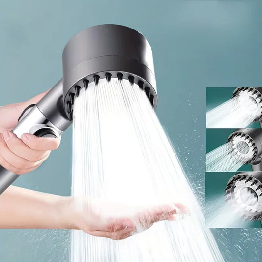 Filtered Adjustable Pressure Shower Head with Multiple Spray Modes