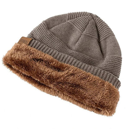 Acrylic Knit Slouch Beanie for Men, Warm Winter Cold Weather Hat