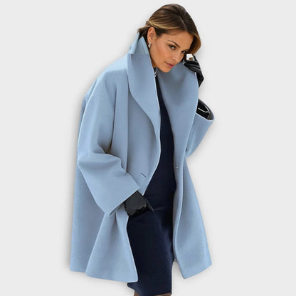 Womens Wool Blend Coat with Wind Blocking Shell and Soft Lining, Hip Length