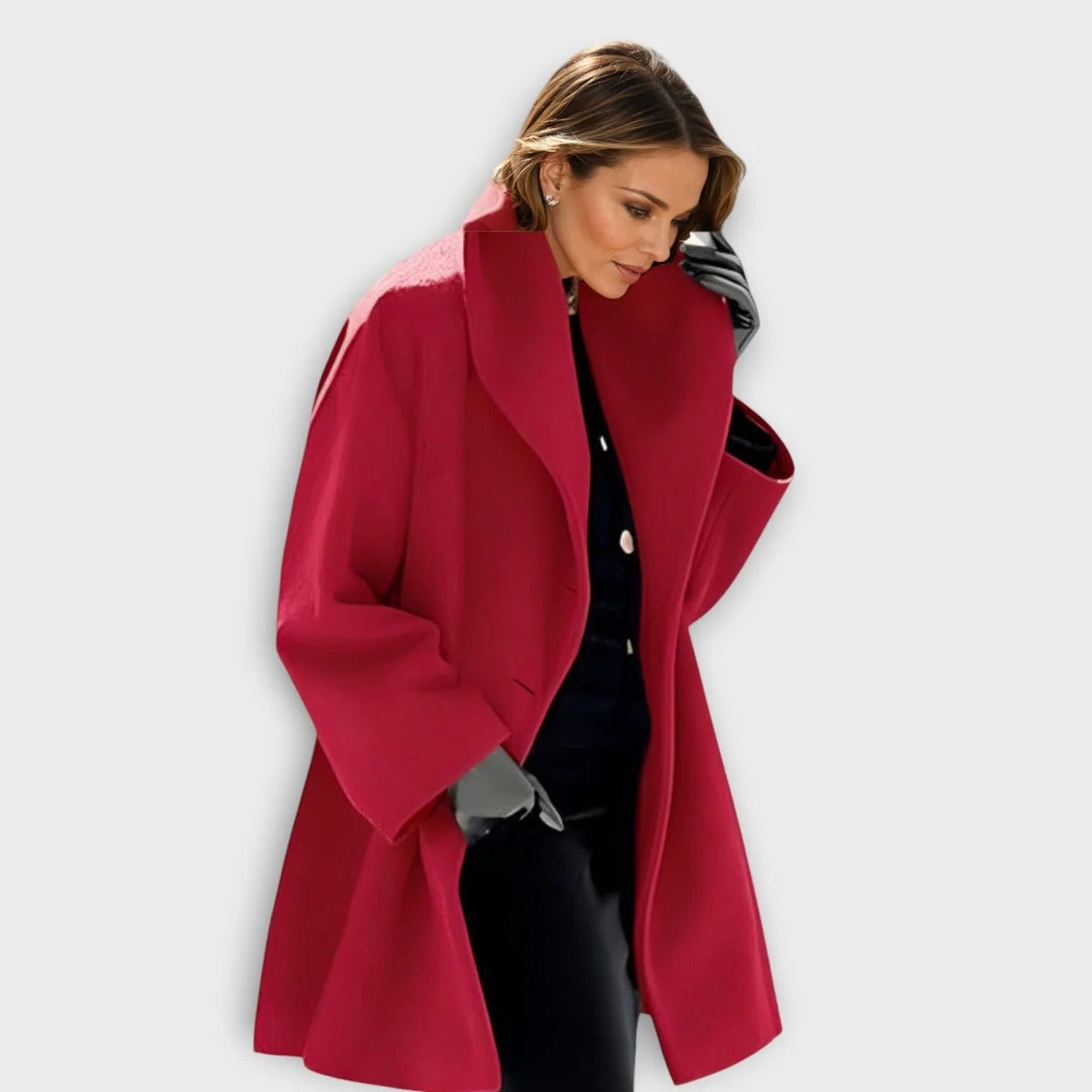 Womens Wool Blend Coat with Wind Blocking Shell and Soft Lining, Hip Length