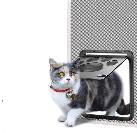 Pet Screen Door Insert with Mesh Flap for Dogs and Cats