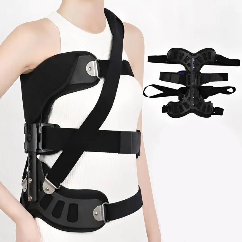 Adjustable Back Support Brace with Height Control and Posture Support