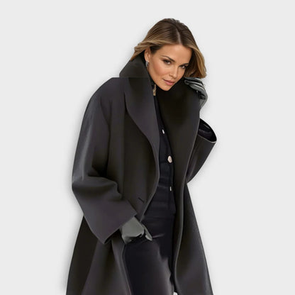 Womens Wool Blend Coat with Wind Blocking Shell and Soft Lining, Hip Length