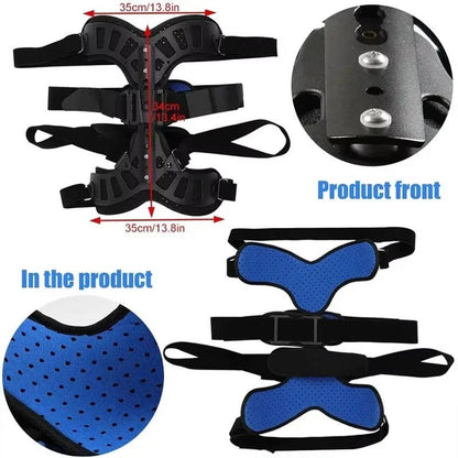 Adjustable Back Support Brace with Height Control and Posture Support