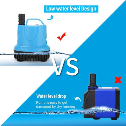 Submersible Aquarium Water Pump with Built In Filter for Fish Tank