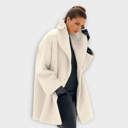Womens Wool Blend Coat with Wind Blocking Shell and Soft Lining, Hip Length