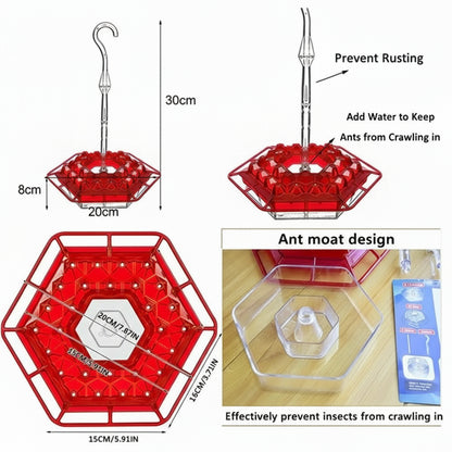 Hanging Hummingbird Feeder Ant Proof Design with Moat