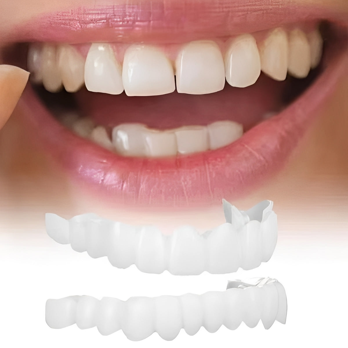 Snap On Cosmetic Tooth Covers for Adults, 2 Piece Set