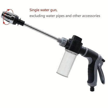 Stainless Steel Garden Hose Nozzle with Long Handle and Spray Modes