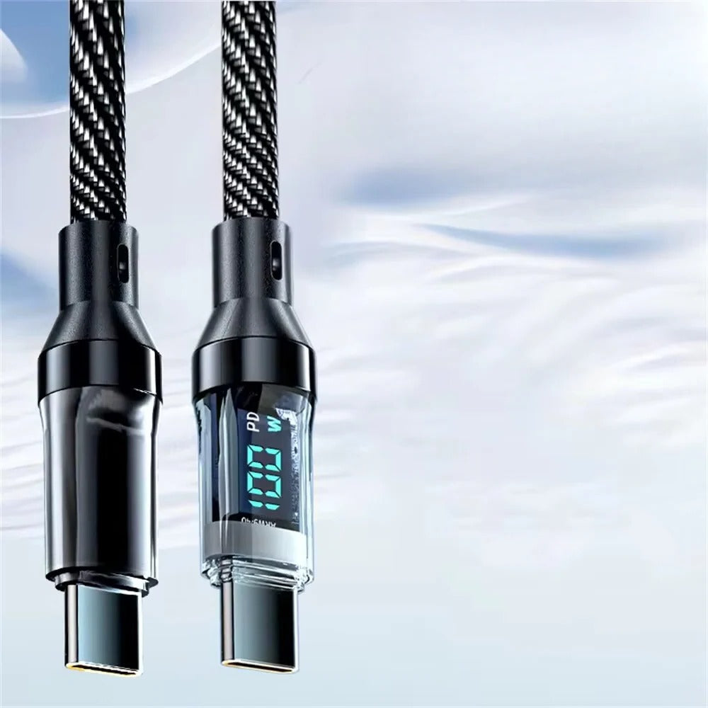Type C Fast Charging Cable with LED Power Display