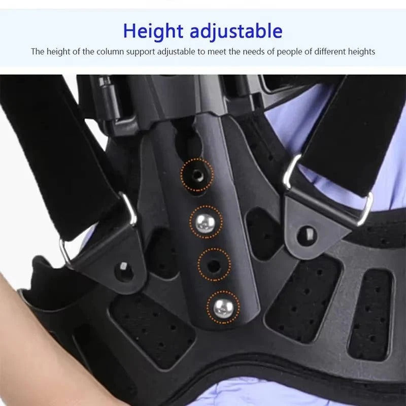 Adjustable Back Support Brace with Height Control and Posture Support