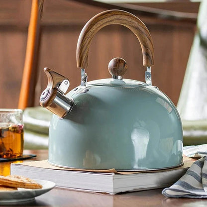 Stainless Steel Whistling Stovetop Kettle with Insulated Handle